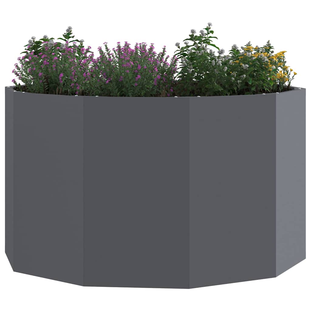 vidaXL Γλάστρα Ανθρακί 90 x 90 x 50 cm Ατσάλι