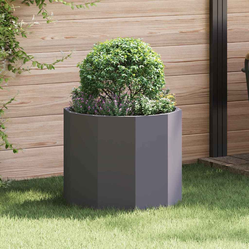 vidaXL Γλάστρα Μαύρο 60 x 60 x 50 εκ Ατσάλι