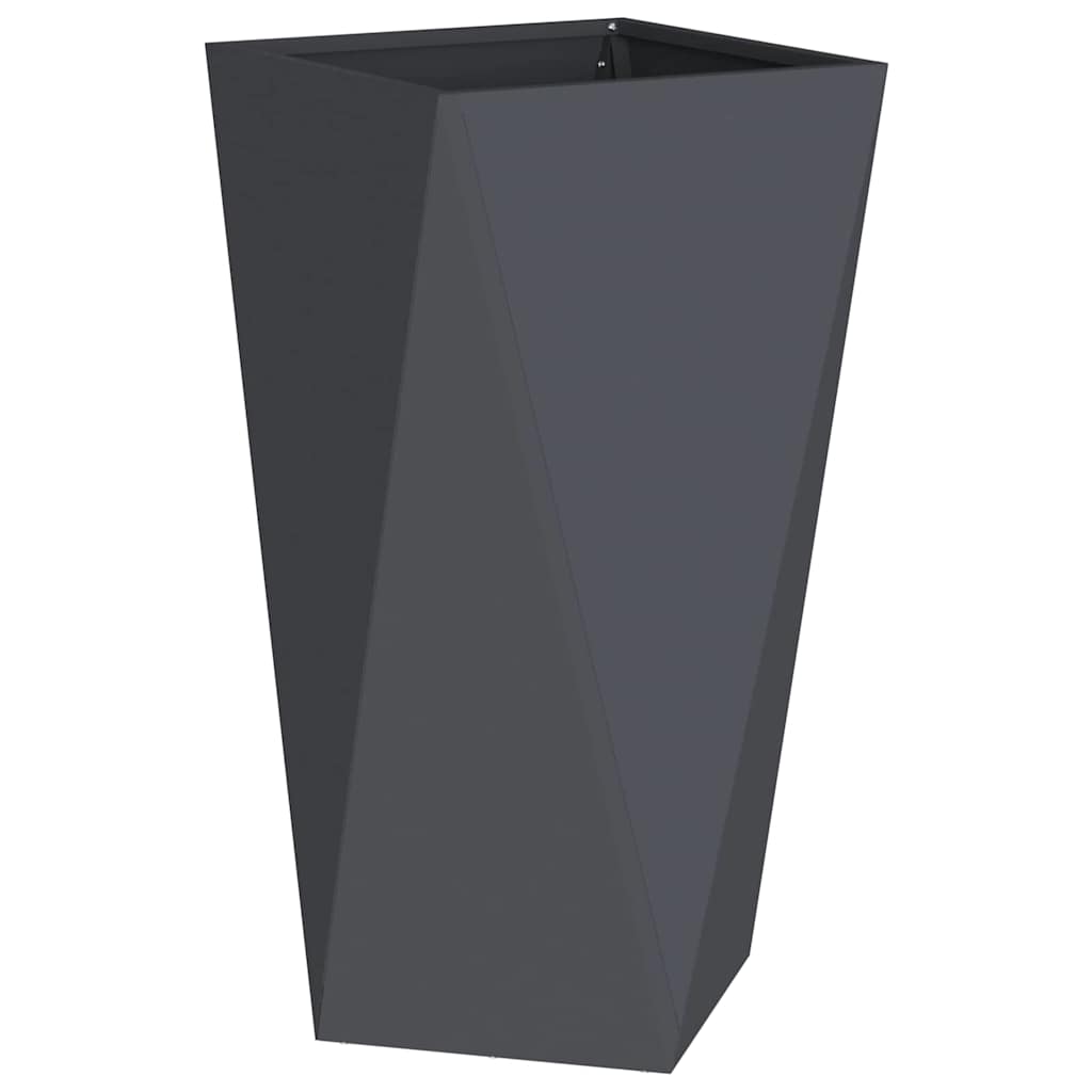 vidaXL Γλάστρα Ανθρακί 40 x 40 x 75 cm Ατσάλι