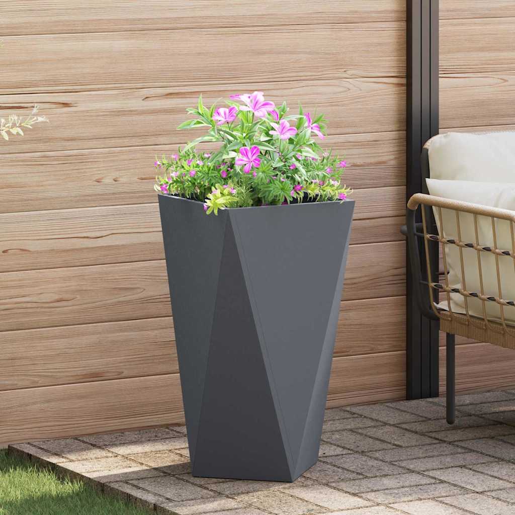 vidaXL Γλάστρα 2 pcs Ανθρακί 40 x 40 x 75 cm Ατσάλι