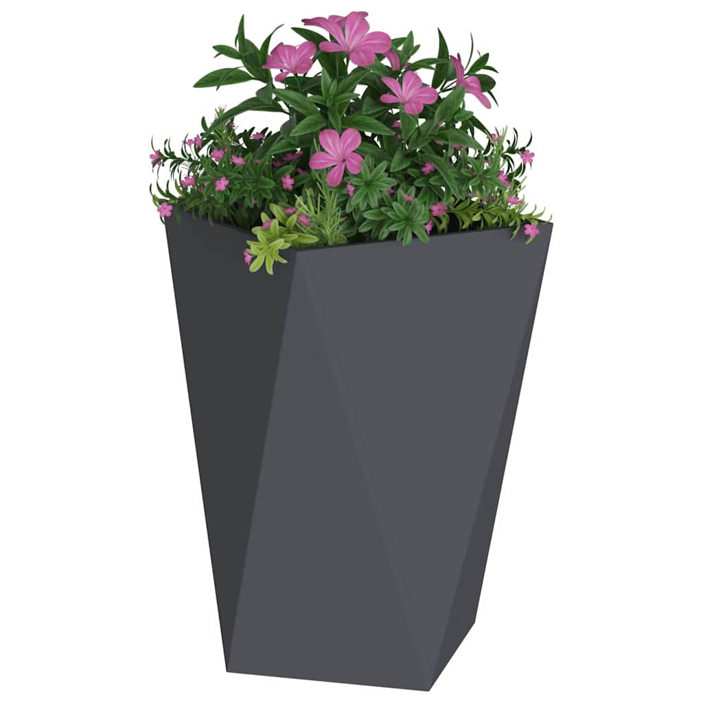 vidaXL Γλάστρα Ανθρακί 50 x 50 x 75 cm Ατσάλι