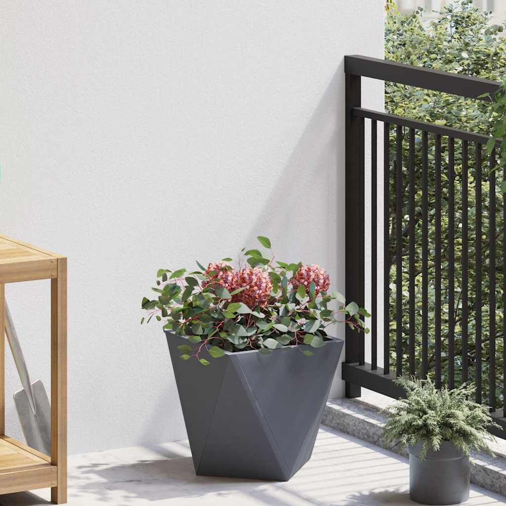 vidaXL Γλάστρα Ανθρακί 30 x 30 x 30 cm Ατσάλι