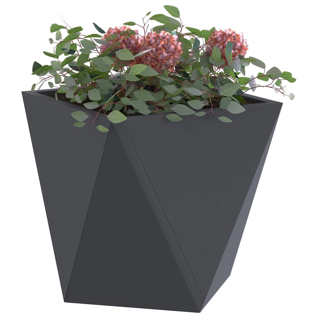 vidaXL Γλάστρα 2 pcs Ανθρακί 30 x 30 x 30 cm Ατσάλι