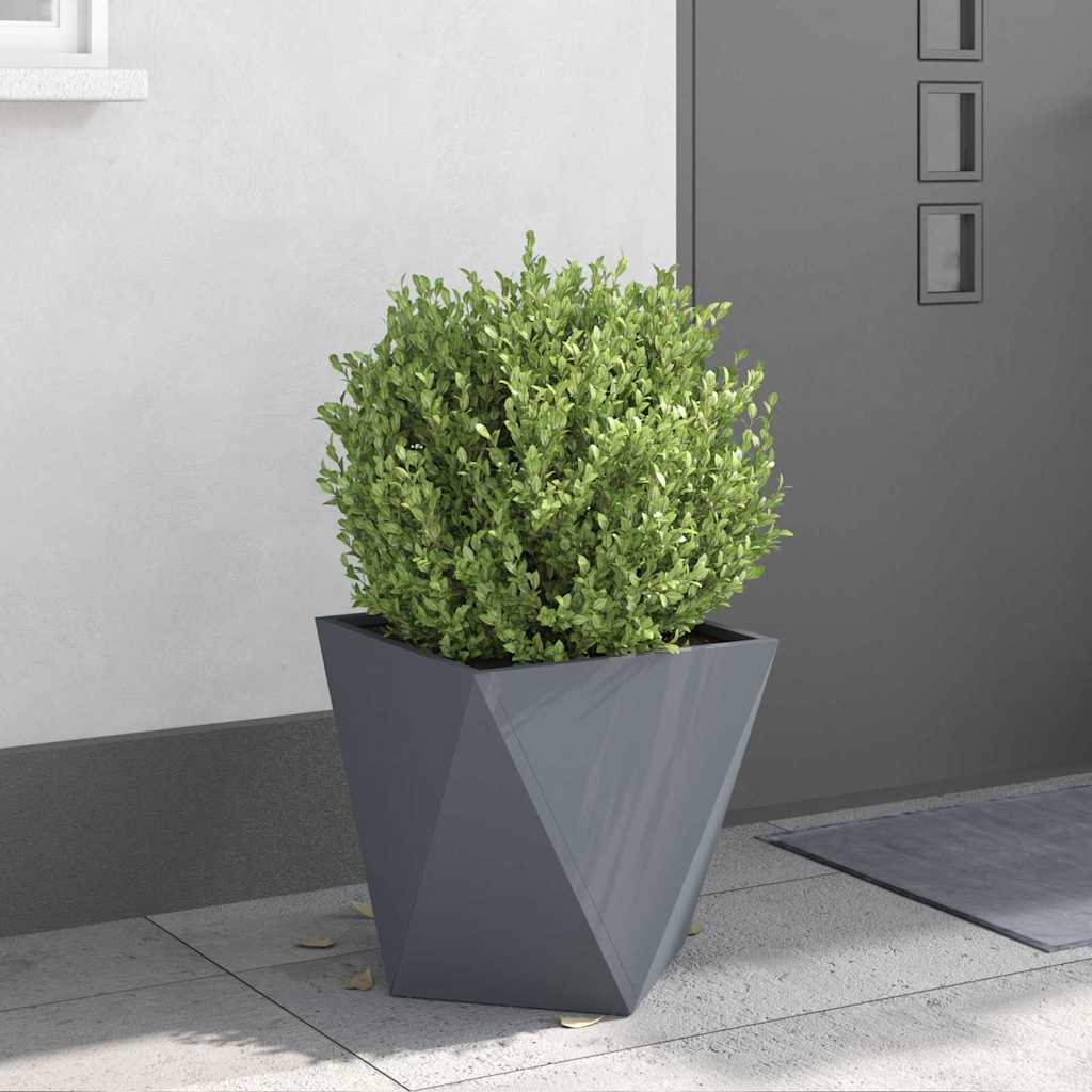vidaXL Γλάστρα 2 pcs Ανθρακί 40 x 40 x 40 cm Ατσάλι