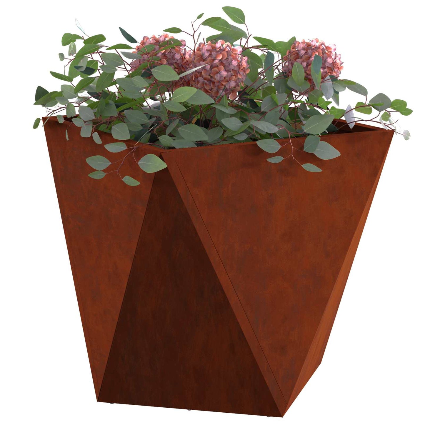 vidaXL Γλάστρα 2 pcs Σκ rusty 50 x 50 x 50 cm