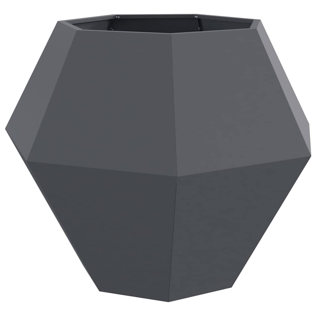 vidaXL Γλάστρα Ανθρακί 100 x 100 x 80 εκ Ατσάλι