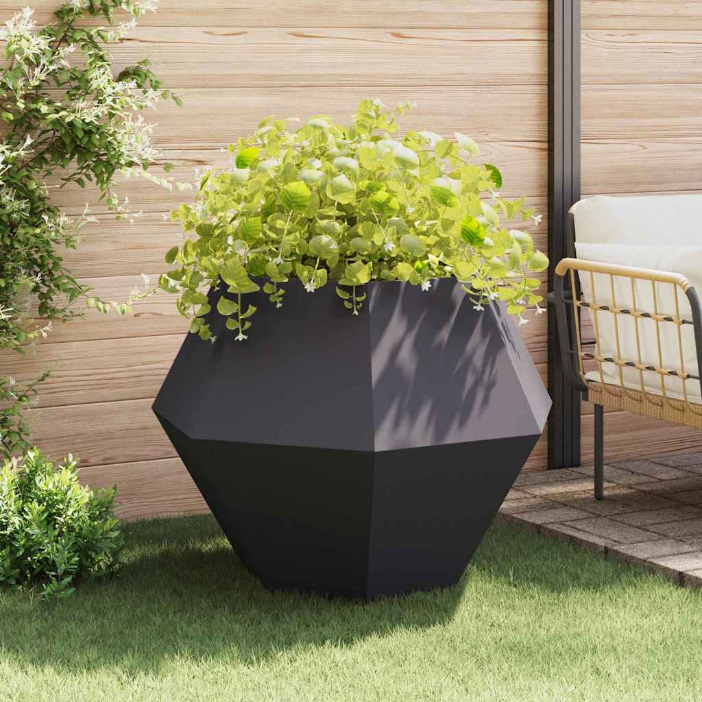 vidaXL Γλάστρα 2 pcs Ανθρακί 100 x 100 x 80 εκ Ατσάλι