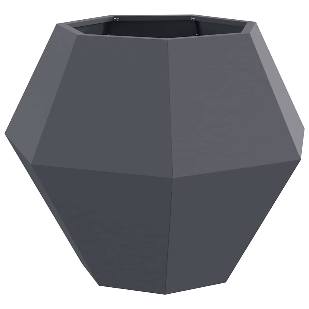 vidaXL Γλάστρα Ανθρακί 75 x 75 x 60 εκ Ατσάλι