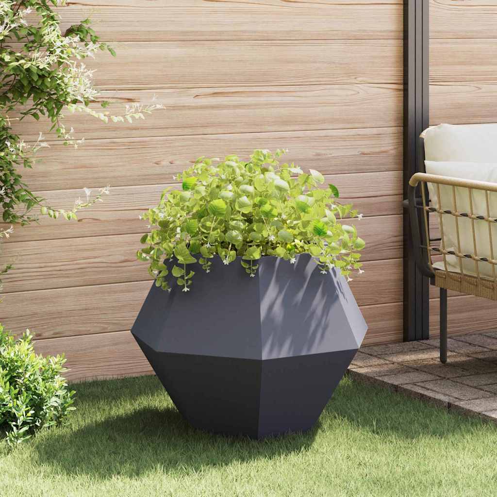 vidaXL Γλάστρα 2 pcs Ανθρακί 75 x 75 x 60 εκ Ατσάλι