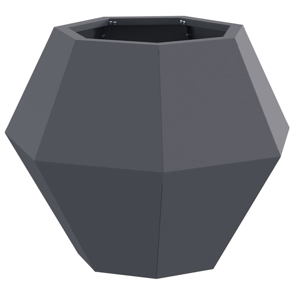 vidaXL Γλάστρα Ανθρακί 50 x 50 x 40 cm Ατσάλι