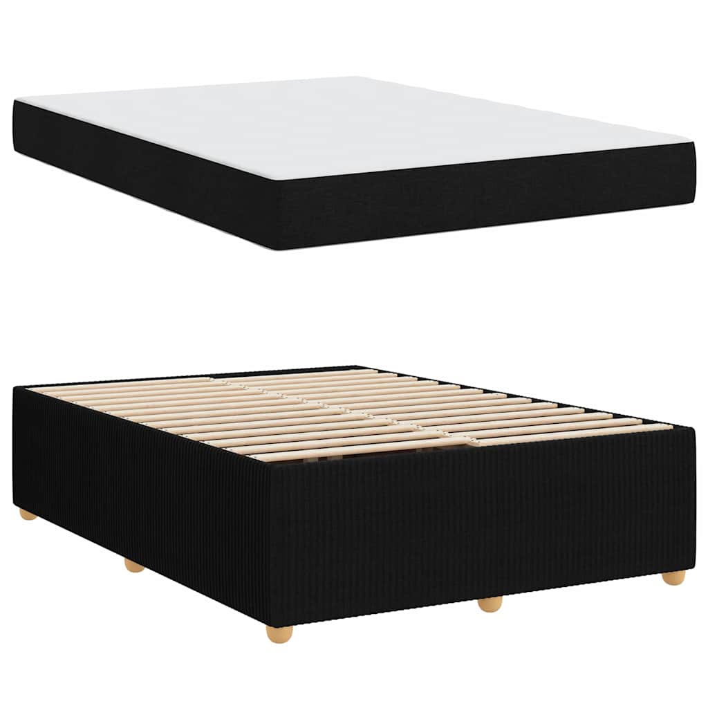 vidaXL Σκελετός Κρεβατιού Μαύρο 140 x 200 cm ύφασμα