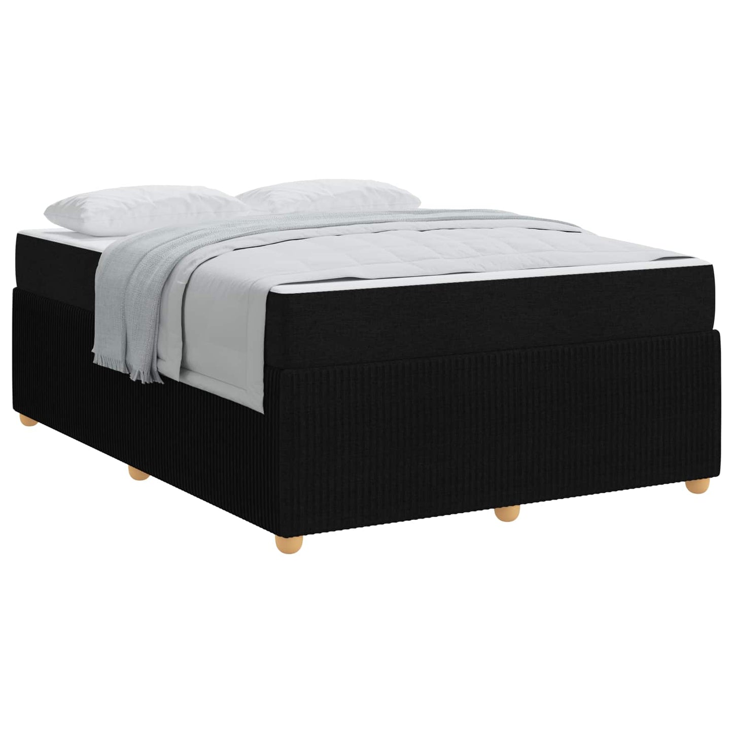 vidaXL Σκελετός Κρεβατιού Μαύρο 160 x 200 cm ύφασμα