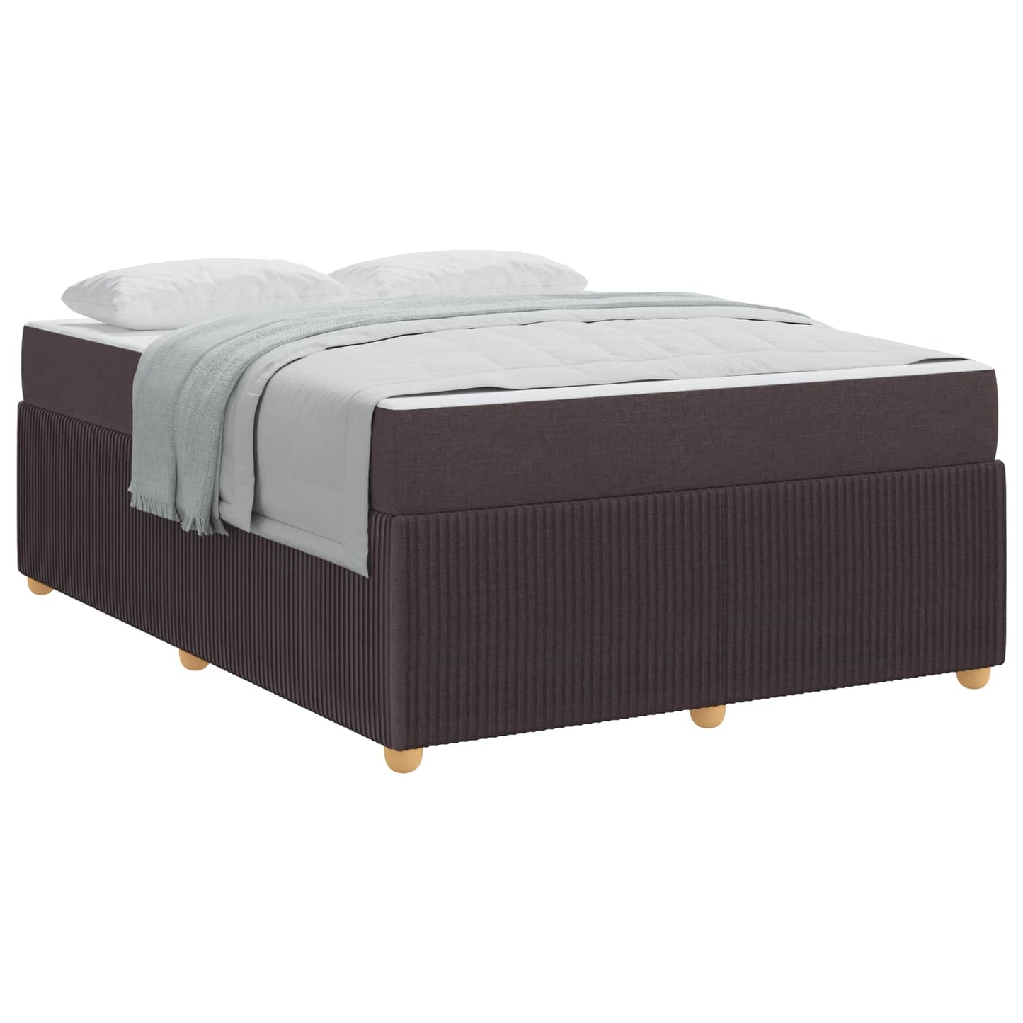 vidaXL Σκελετός Κρεβατιού Σκούρο Καφέ 160 x 200 cm ύφασμα