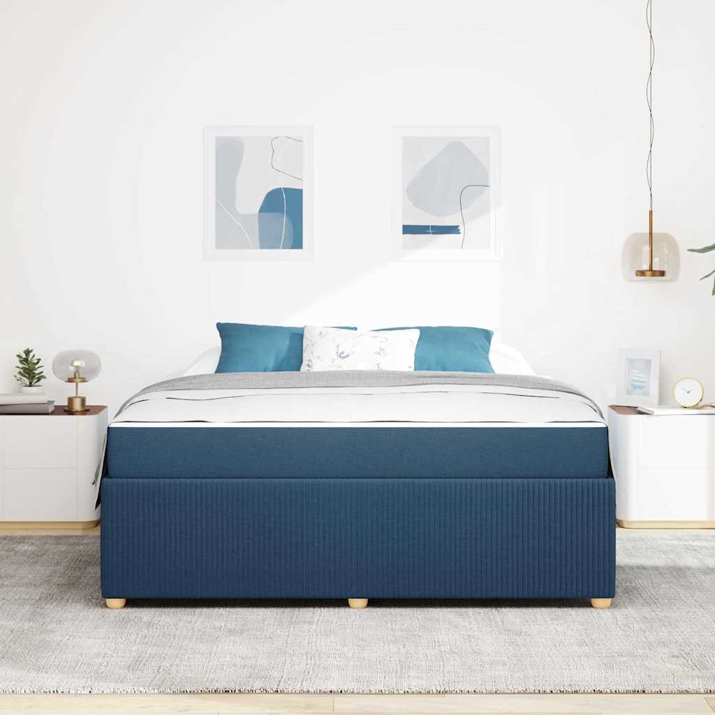 vidaXL Σκελετός Κρεβατιού Μπλε 180 x 200 cm ύφασμα