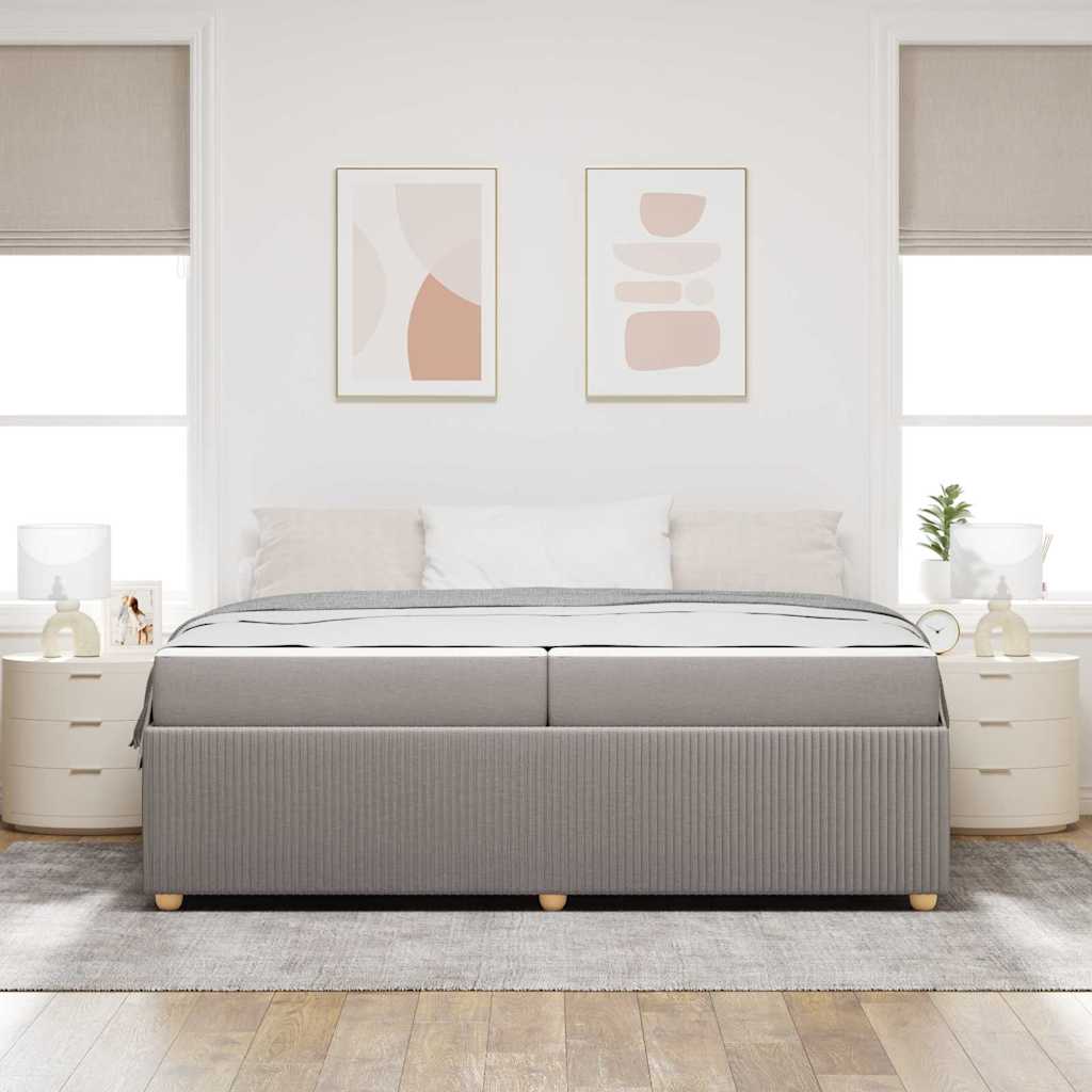 vidaXL Σκελετός Κρεβατιού Taupe 200 x 200 cm ύφασμα