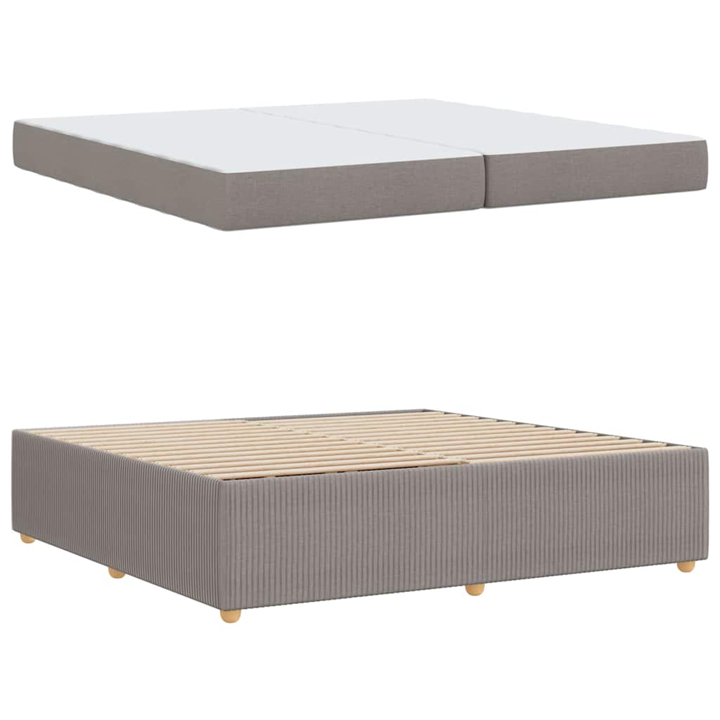 vidaXL Σκελετός Κρεβατιού Taupe 200 x 200 cm ύφασμα