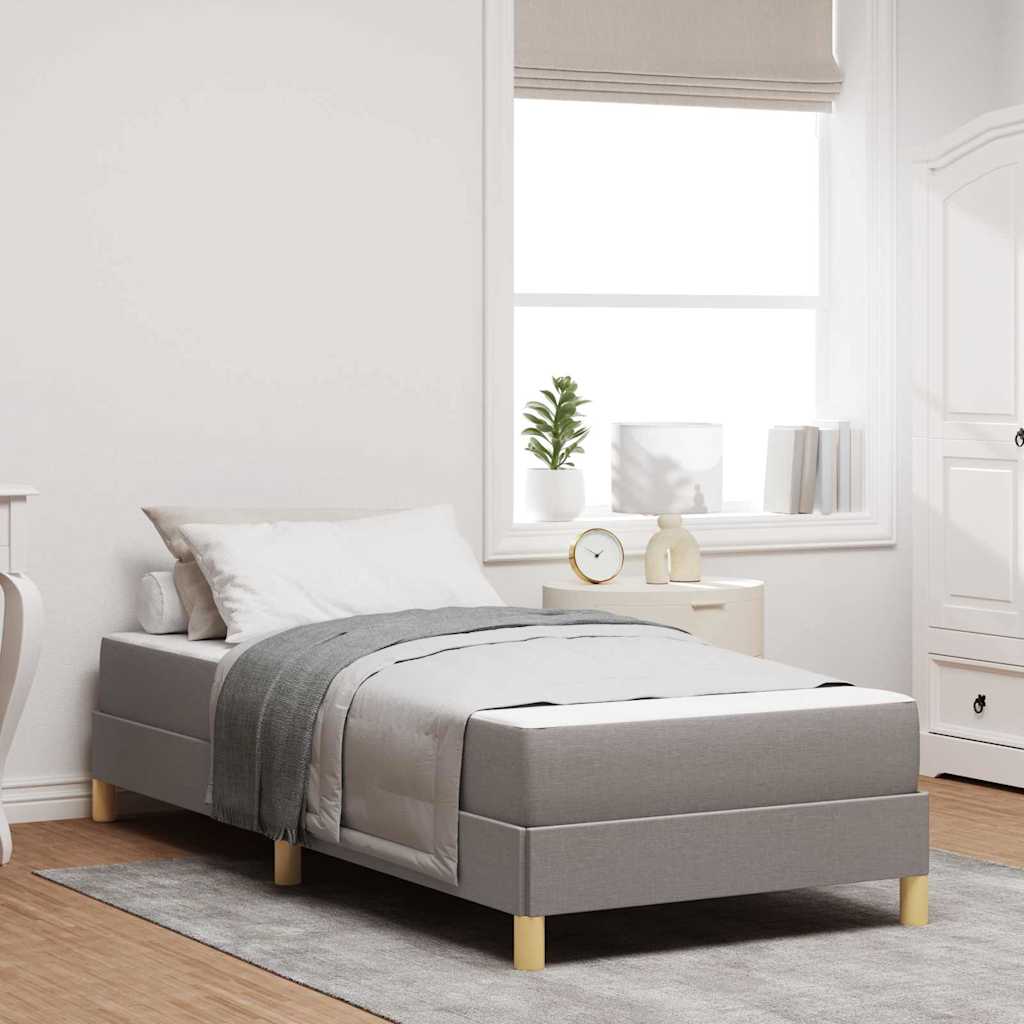 vidaXL Κρεβάτι με ελατήρια Taupe 80 x 200 cm ύφασμα