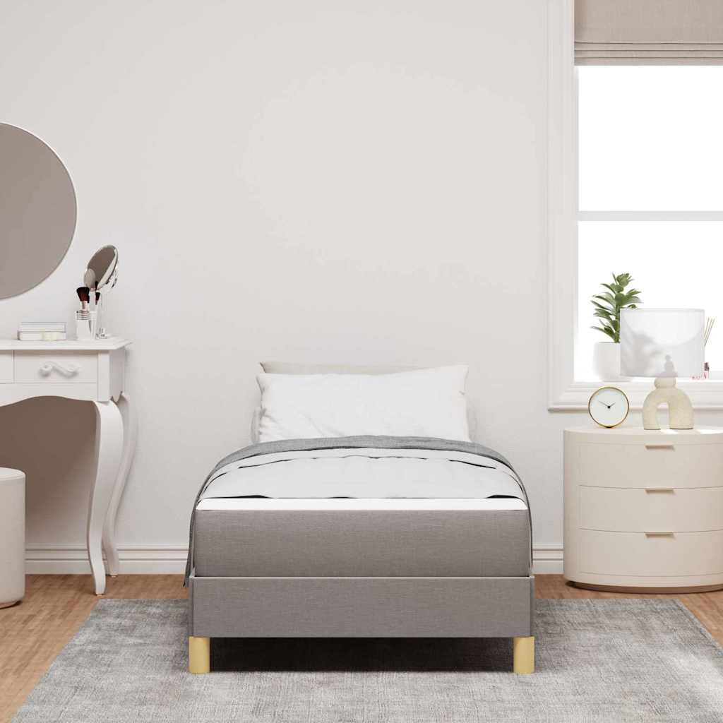 vidaXL Κρεβάτι με ελατήρια Taupe 80 x 200 cm ύφασμα