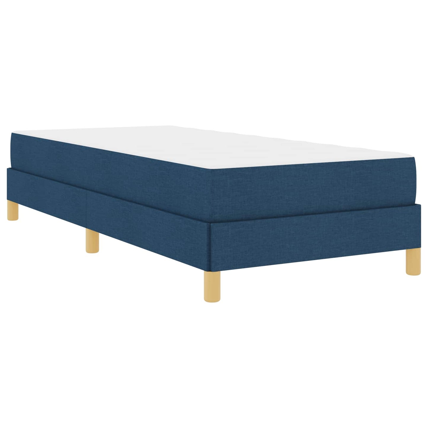 vidaXL Κρεβάτι με ελατήρια με στρώμα Μπλε 90 x 190 cm ύφασμα