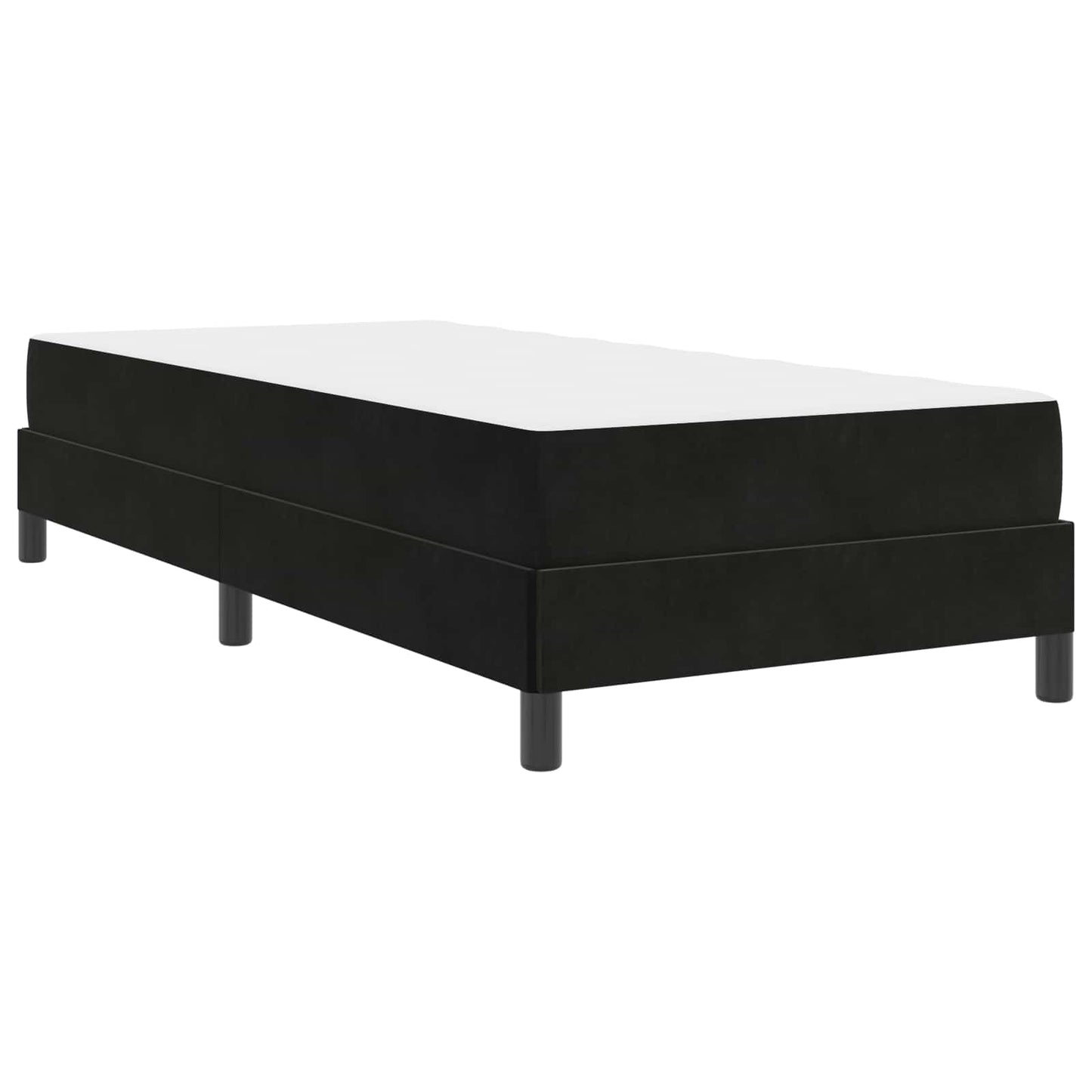 vidaXL Κρεβάτι box spring με στρώμα Μαύρο 80 x 200 cm Βελούδο
