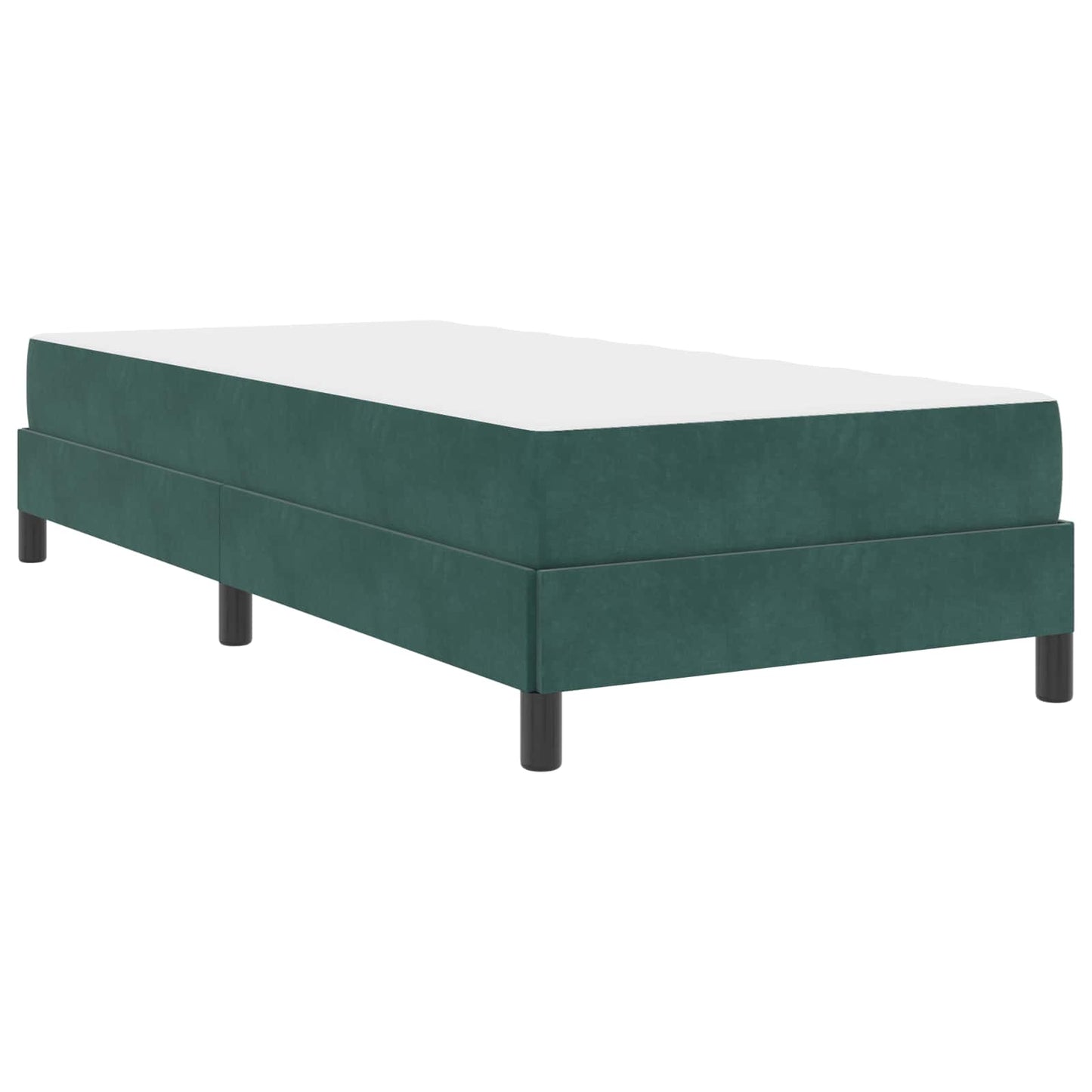 vidaXL Κρεβάτι box spring με στρώμα Σκούρο Πράσινο 100 x 200 cm