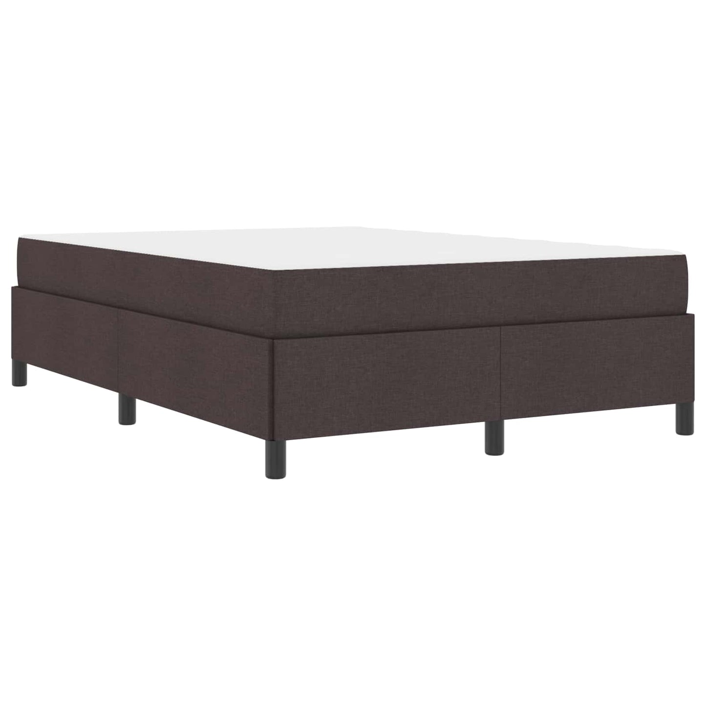 vidaXL Κρεβάτι με ελατήρια Σκούρο Καφέ 160 x 200 cm ύφασμα
