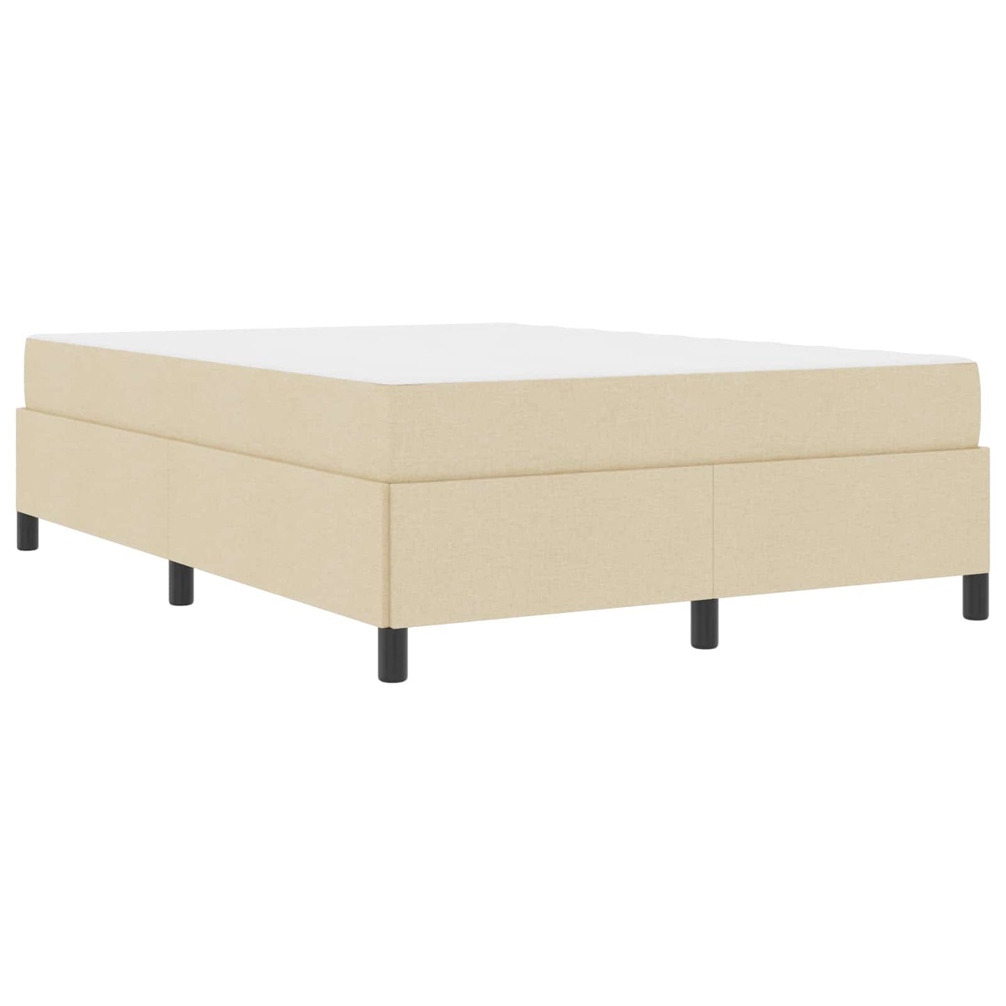 vidaXL Κρεβάτι με ελατήρια Κρεμ 160 x 200 cm ύφασμα