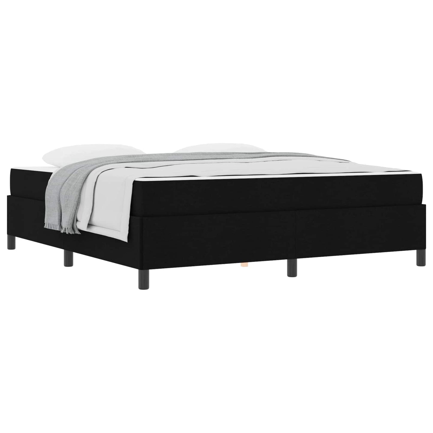vidaXL Κρεβάτι με ελατήρια Μαύρο και Μαύρο 180 x 200 cm