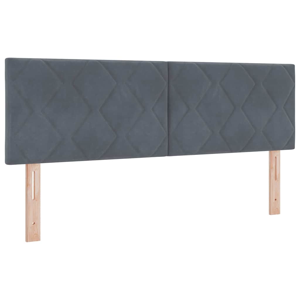 vidaXL Κρεβάτι με ελατήρια Σκούρο Γκρι 200 x 160 εκατοστά Βελούδο