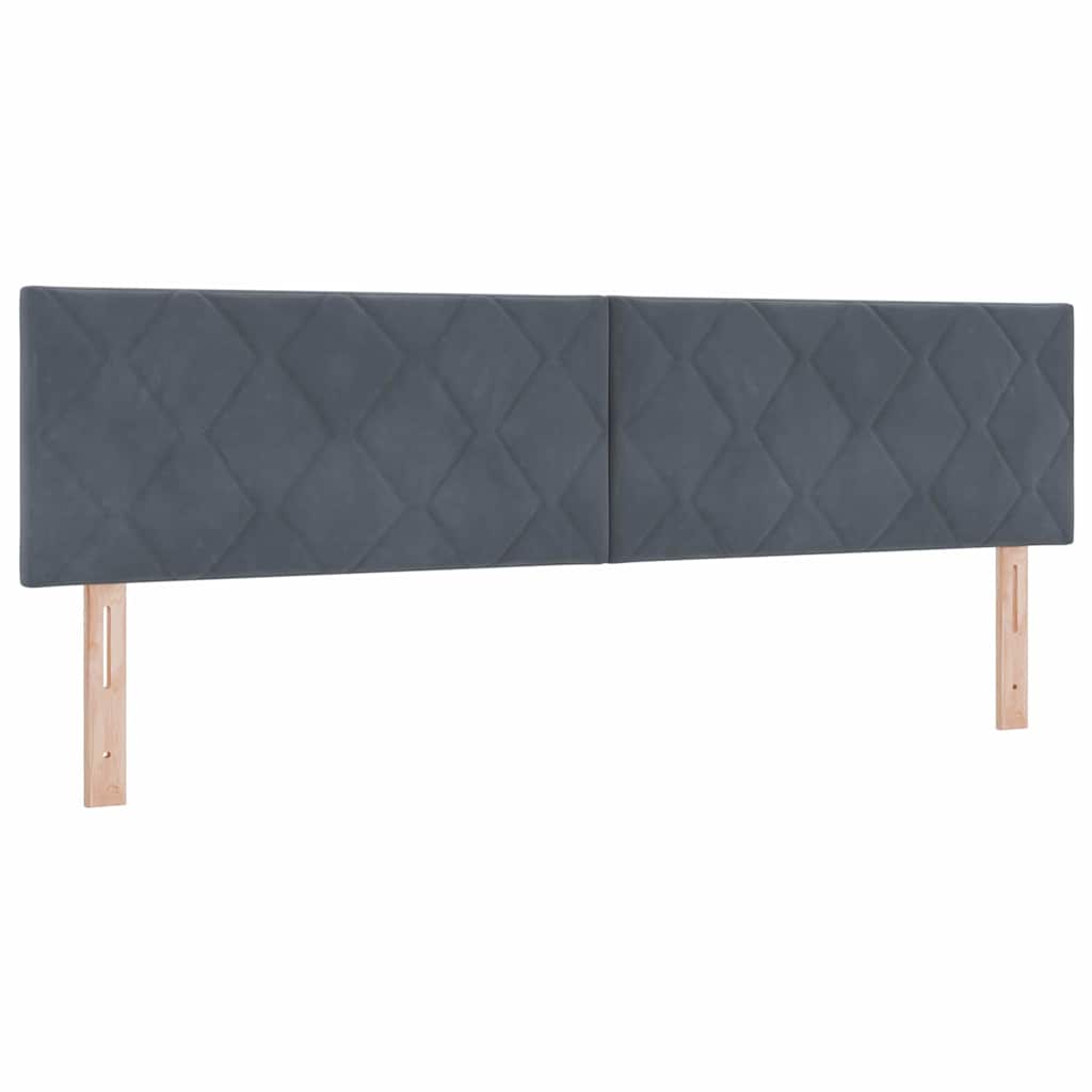 vidaXL Κρεβάτι με ελατήρια Σκούρο Γκρι 200 x 180 cm Βελούδο