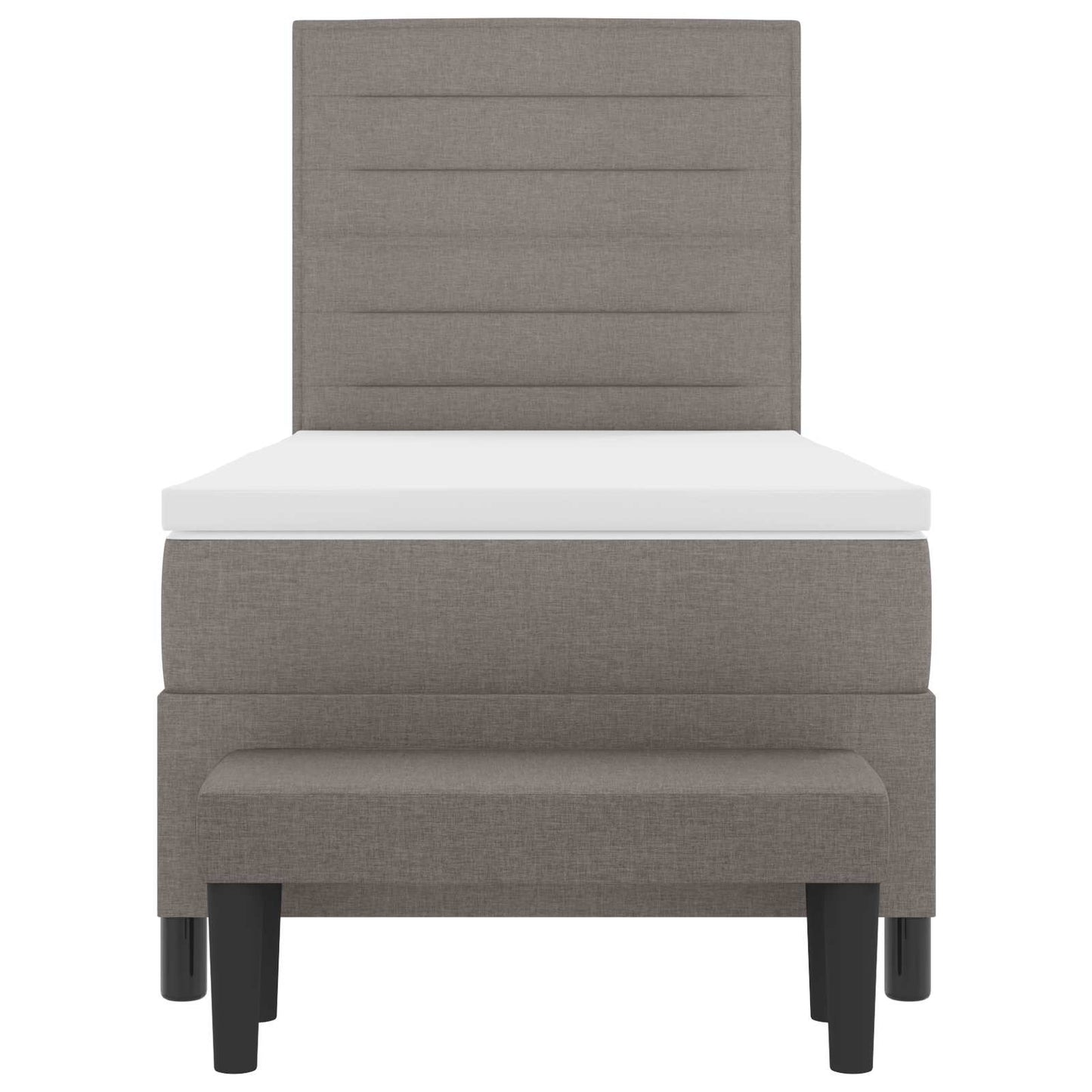 vidaXL Κρεβάτι με ελατήρια με κεφαλάρι Taupe 80 x 200 cm ύφασμα