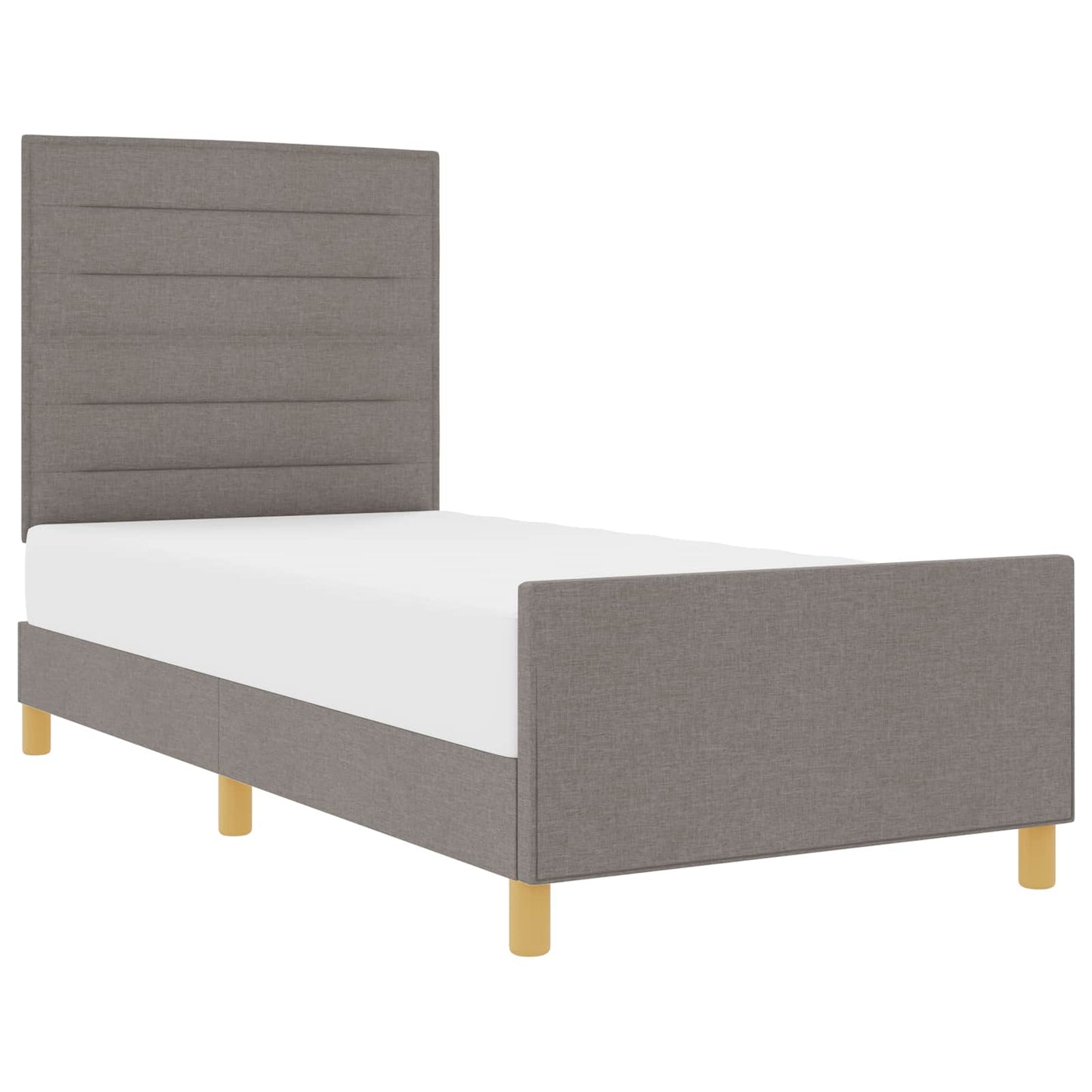 vidaXL Σκελετός Κρεβατιού με κεφαλάρι Taupe 80 x 200 cm ύφασμα