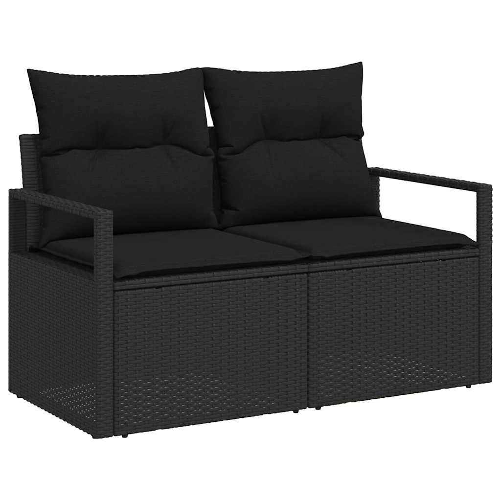vidaXL Σετ Καναπέ Κήπου 6 pcs Μαύρο