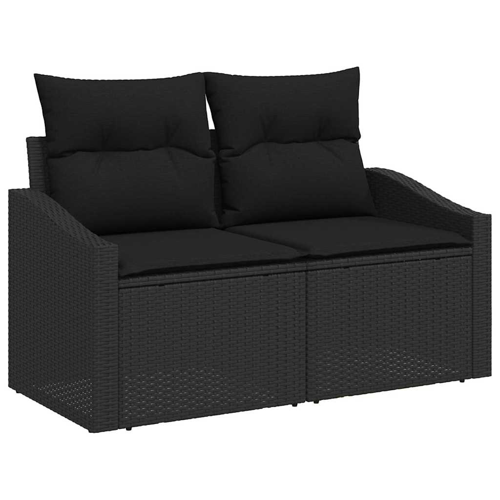 vidaXL Σετ Καναπέ Κήπου 7 pcs Μαύρο