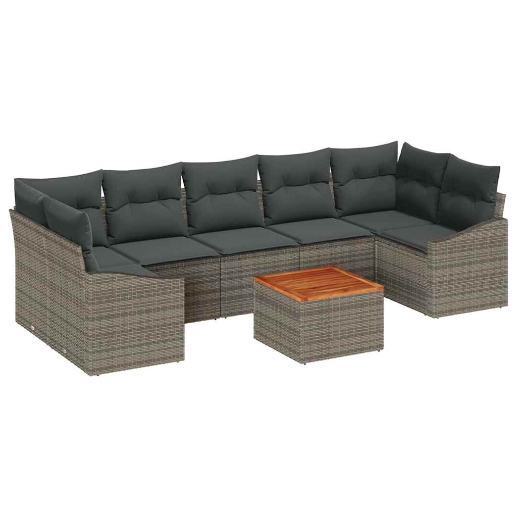 vidaXL Σετ Καναπέ Κήπου 8 pcs Γκρι