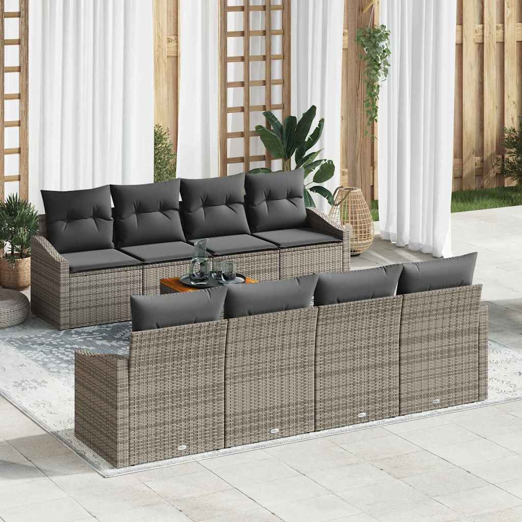 vidaXL Σετ Καναπέ Κήπου 7 pcs Γκρι
