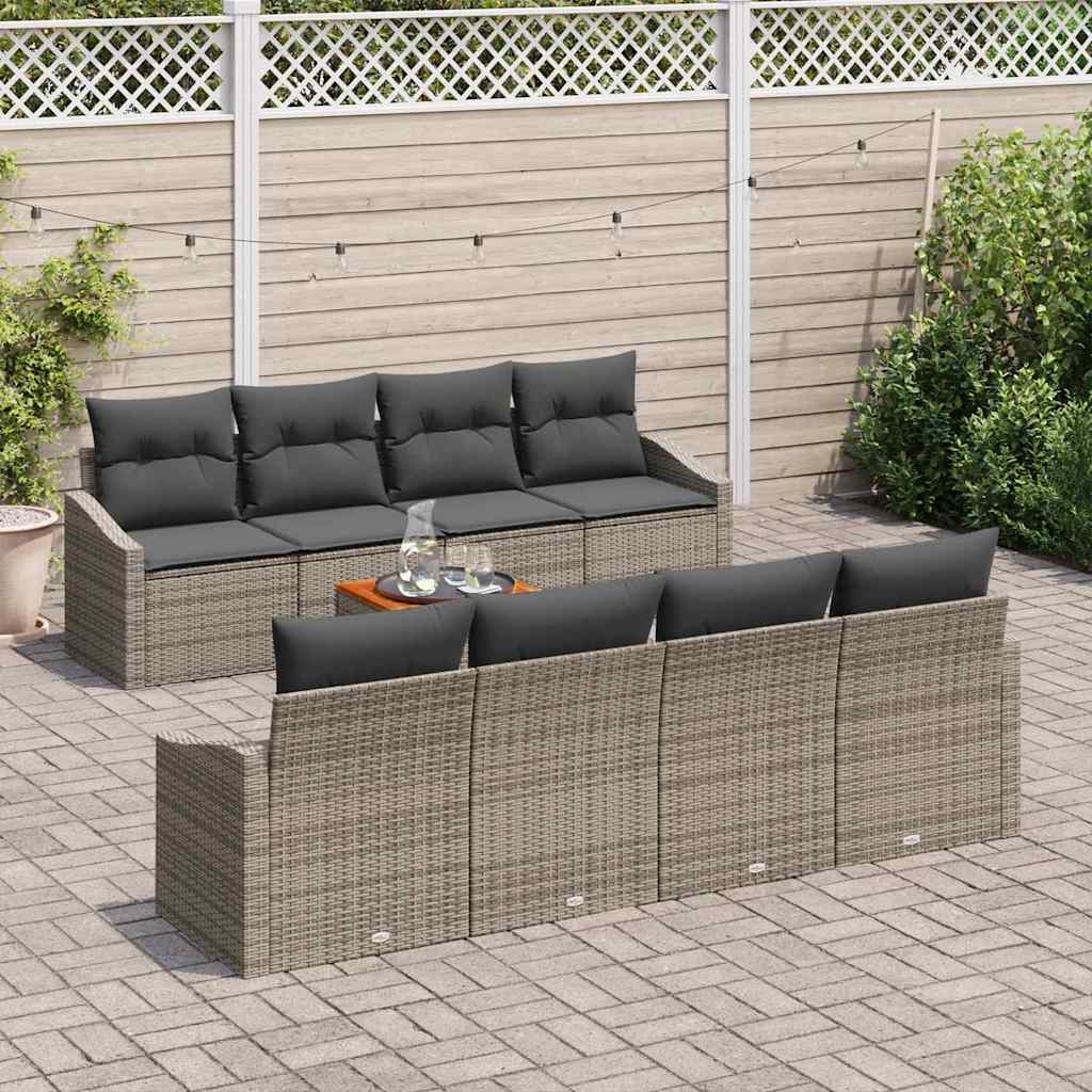 vidaXL Σετ Καναπέ Κήπου 7 pcs Γκρι