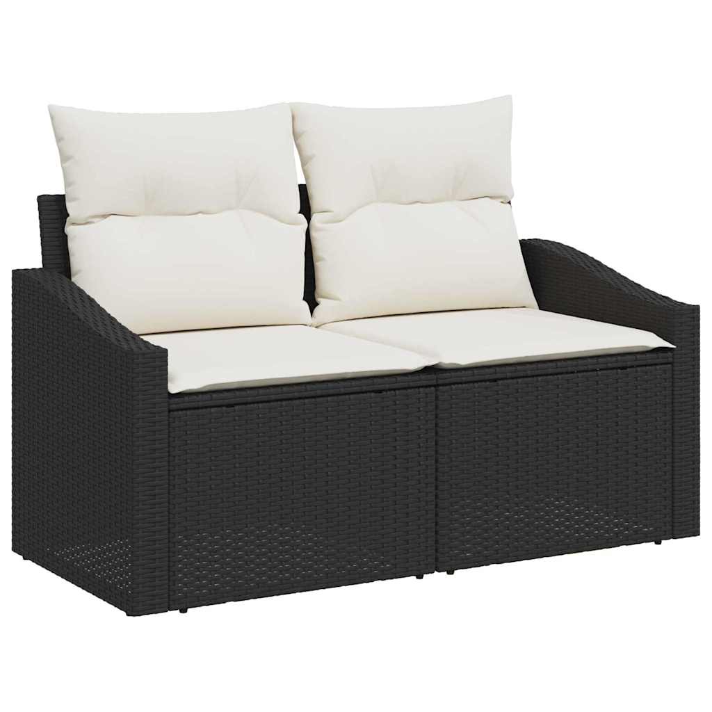 vidaXL Σετ Καναπέ Κήπου 6 pcs Μαύρο και λευκό