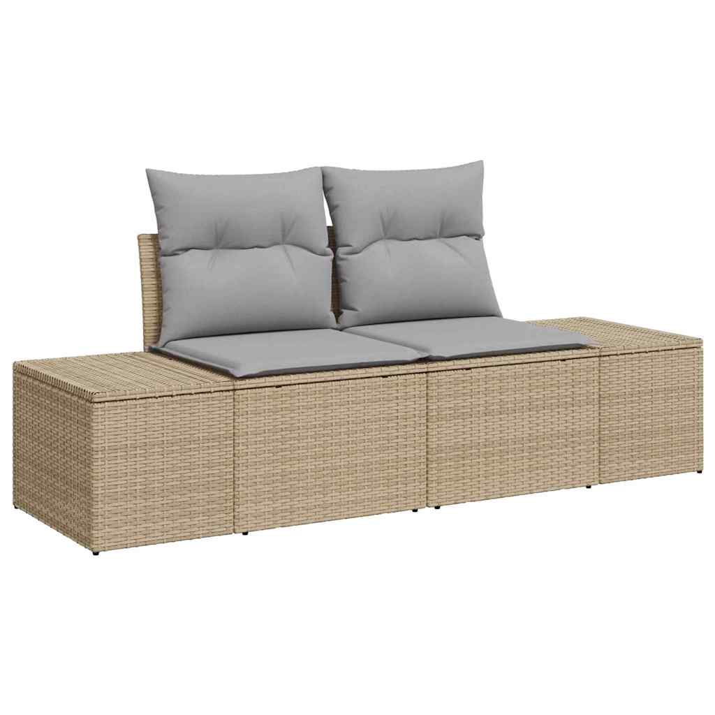 vidaXL Σετ Καναπέ Κήπου 5 pcs μπεζ και ανοιχτό γκρι