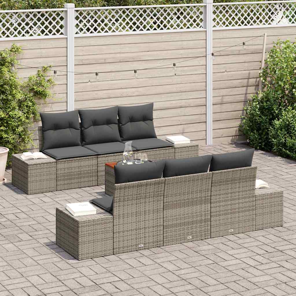 vidaXL Σετ Καθιστικού Κήπου 7 pcs Γκρι 55 x 55 x 37 εκ