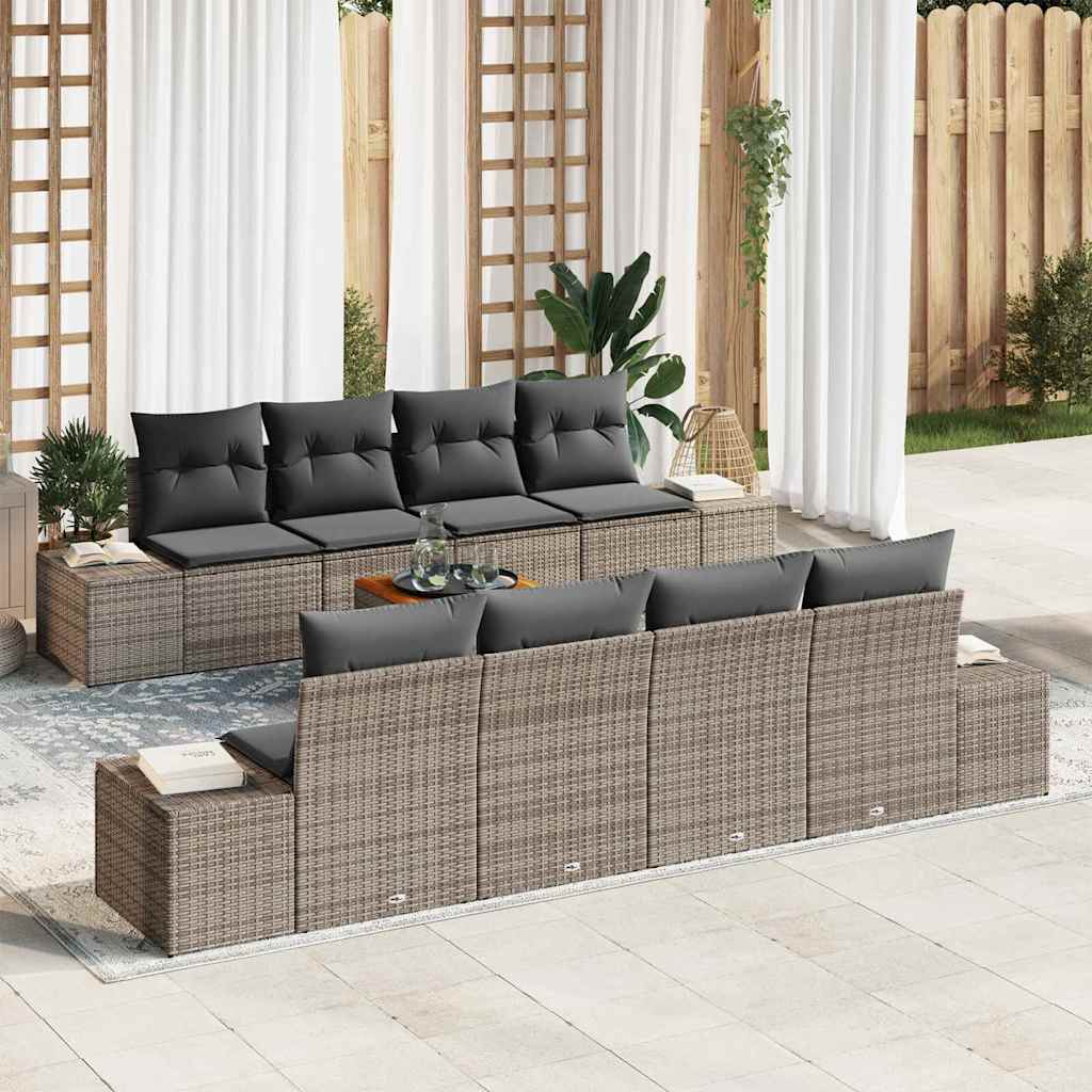 vidaXL Σετ Καναπέ Κήπου 7 pcs Γκρι
