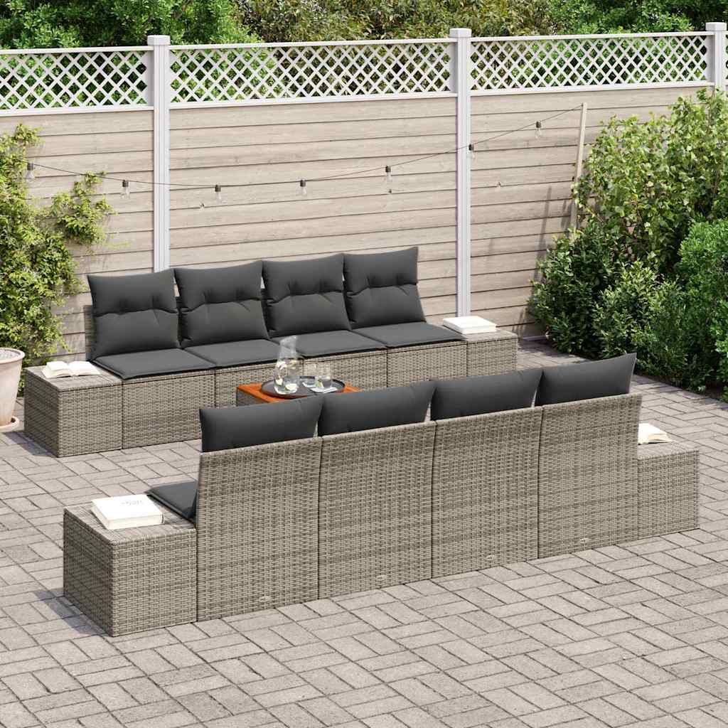 vidaXL Σετ Καναπέ Κήπου 7 pcs Γκρι