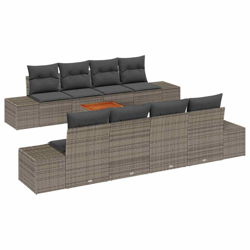 vidaXL Σετ Καναπέ Κήπου 7 pcs Γκρι