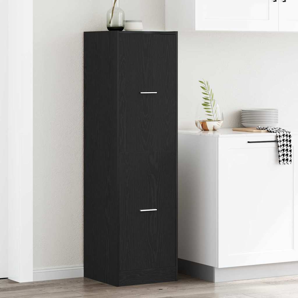 vidaXL Φαρμακοποιϊκή Ντουλάπα Μαύρη δρυς 40 x 41 x 144.5 εκ.