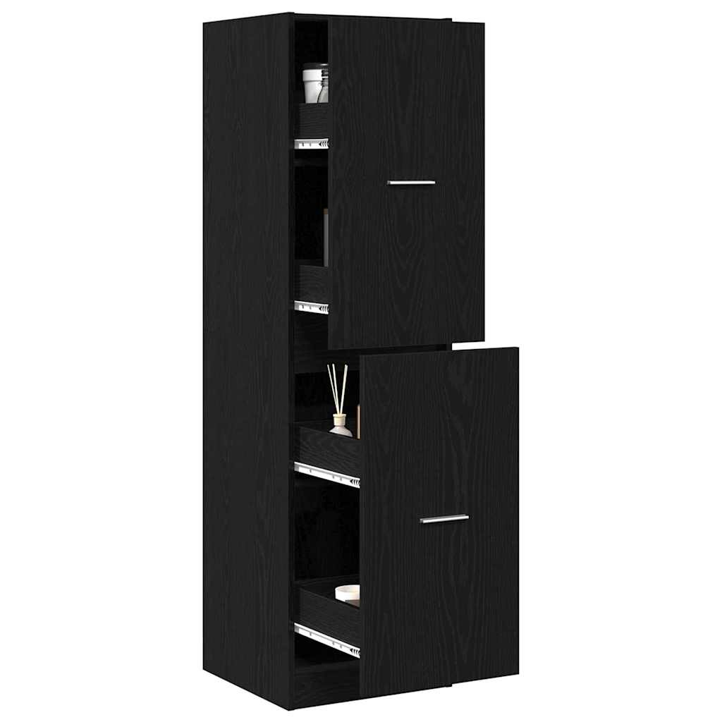 vidaXL Φαρμακοποιϊκή Ντουλάπα Μαύρη δρυς 40 x 41 x 144.5 εκ.