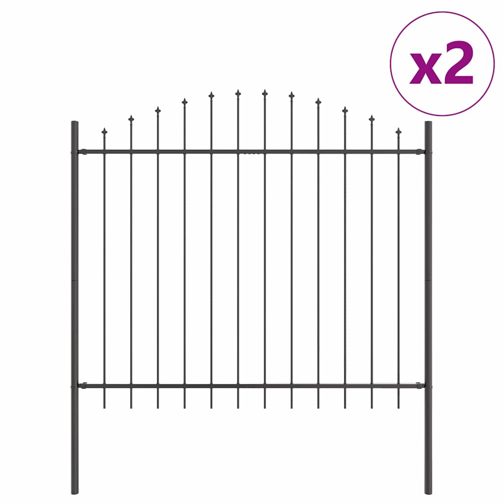 vidaXL Φράχτης Κήπου WOERDEN 2 τμχ. 170 x 190 cm Γκρι
