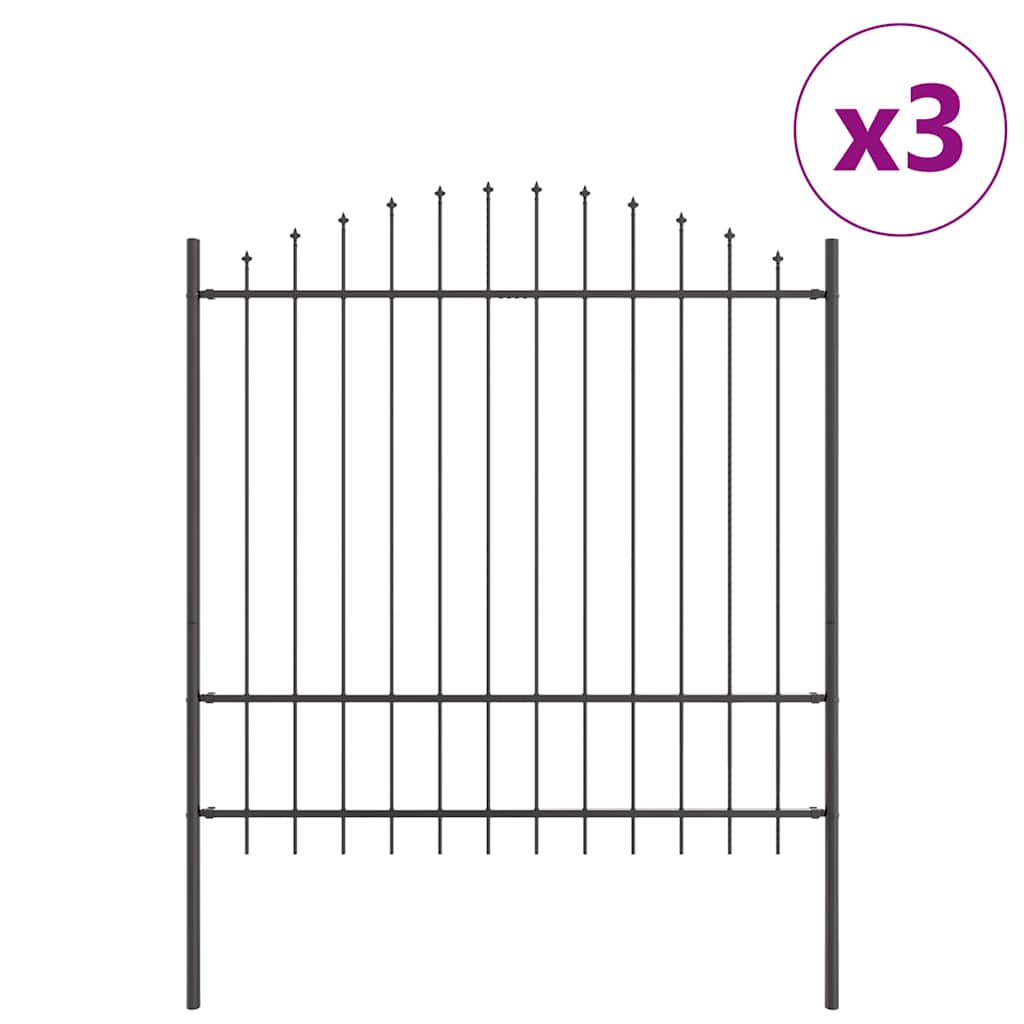 vidaXL Φράχτης Κήπου WOERDEN 3 τμχ. 170 x 215 cm Γκρι