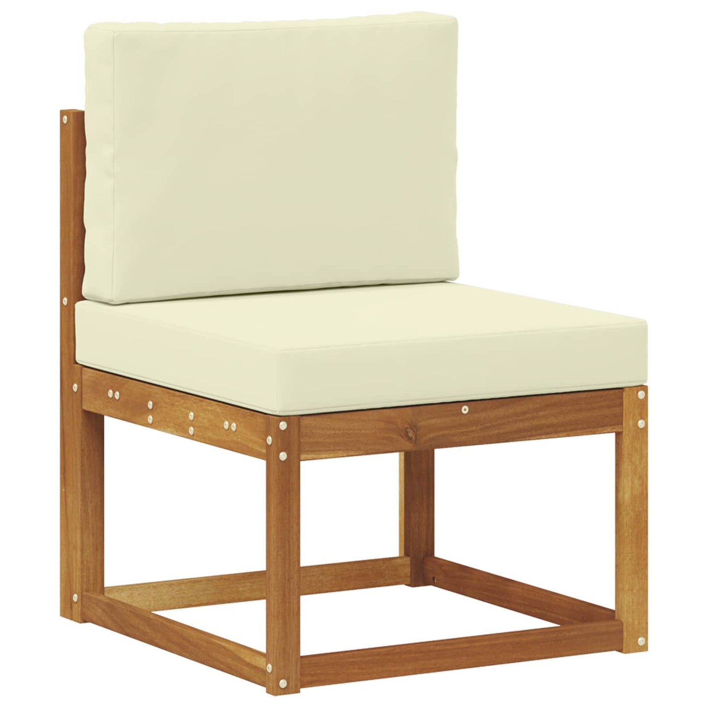 vidaXL Σειρά Καναπέ Εξωτερικού 7 τμχ. Φυσικό και Κρέμα