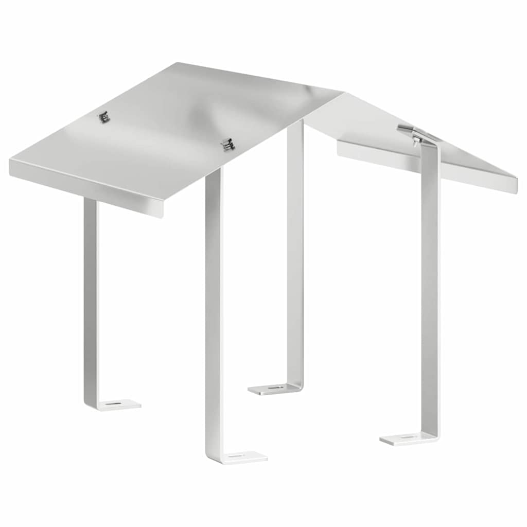 vidaXL Καπνοδόχος Ασημί 40 x 40 x 37.5 εκ Ανοξείδωτο ατσάλι