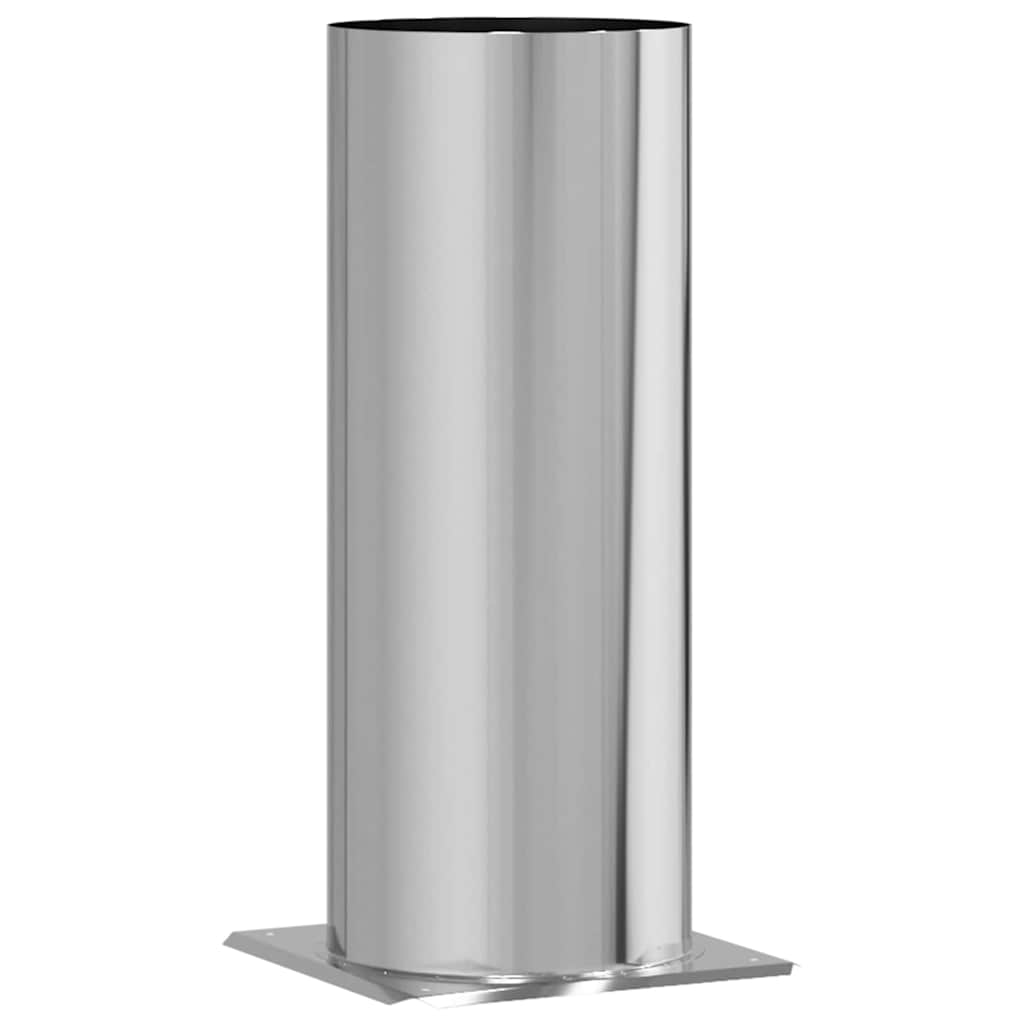 vidaXL Επέκταση Κεφαλής Καμινάδας Ασημί 25 x 25 x 50 cm